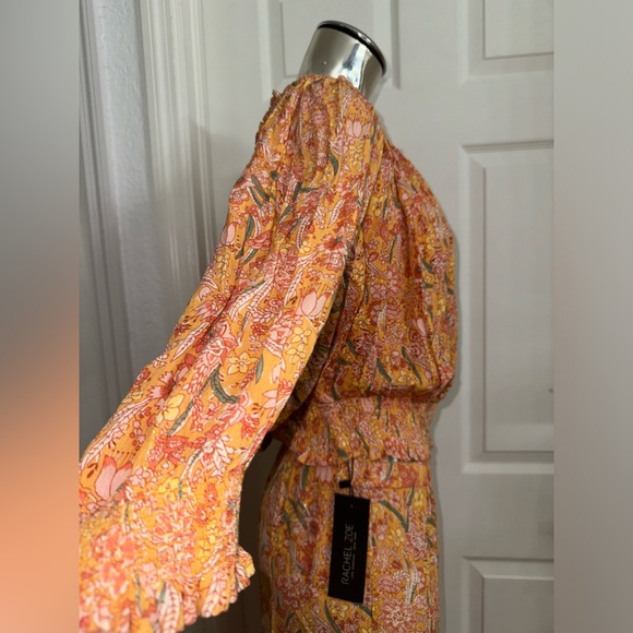 NWT Rachael Zoe maxi skirt set medium skirt small top boho ruffle with slit - Picture 5 of 9